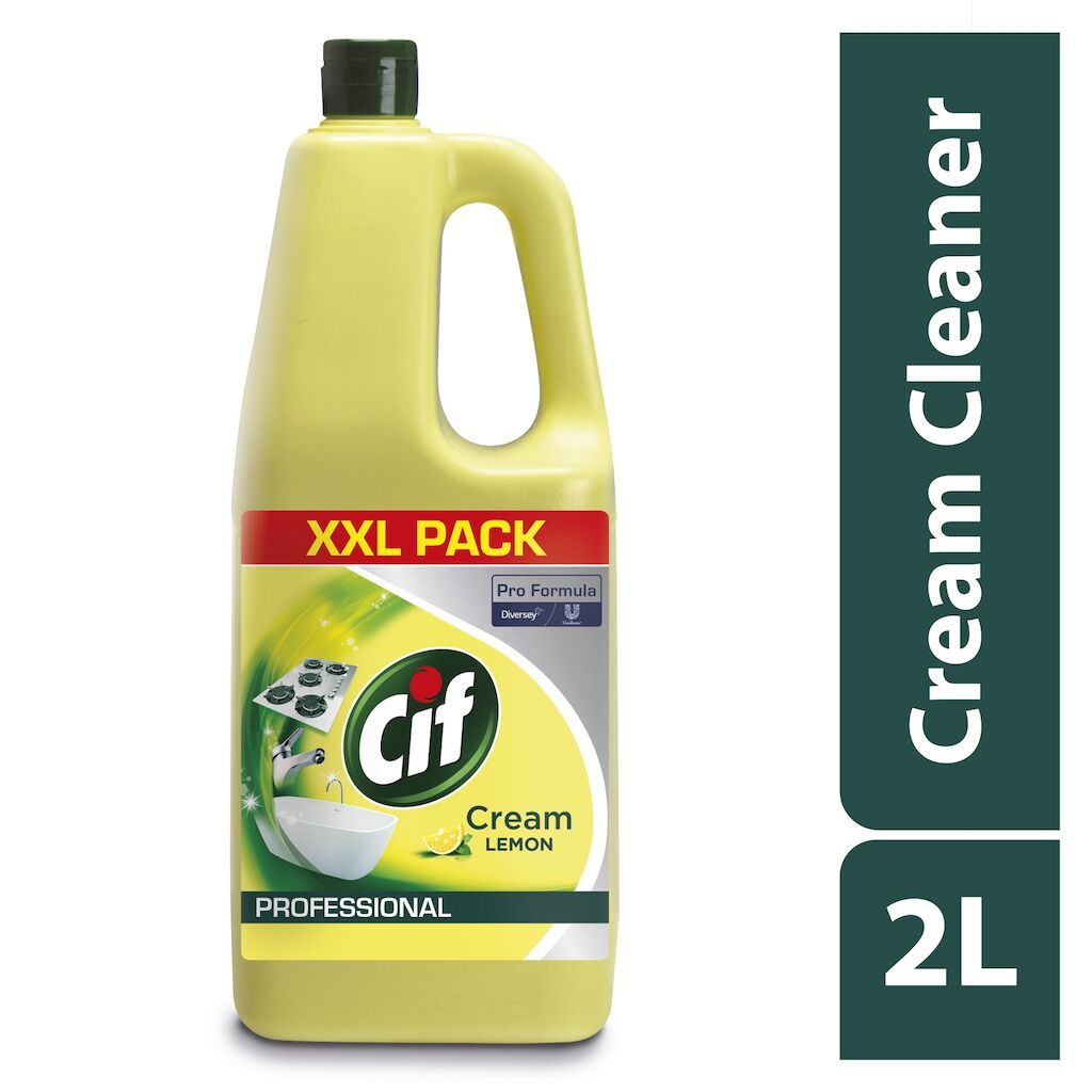 Cif Pro Formula Cream Lemon 6x2L - Hard surface cream cleaner